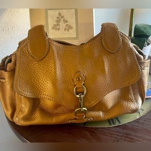 Cole Haan pebble leather gold bag